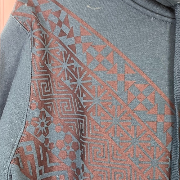 NWOT: Nike Dark Peacock Blue Hoodie, Geometric design - Picture 2 of 8